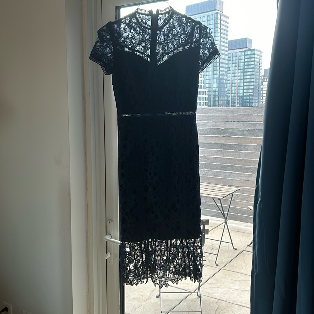 ASOS navy blue midi dress like new